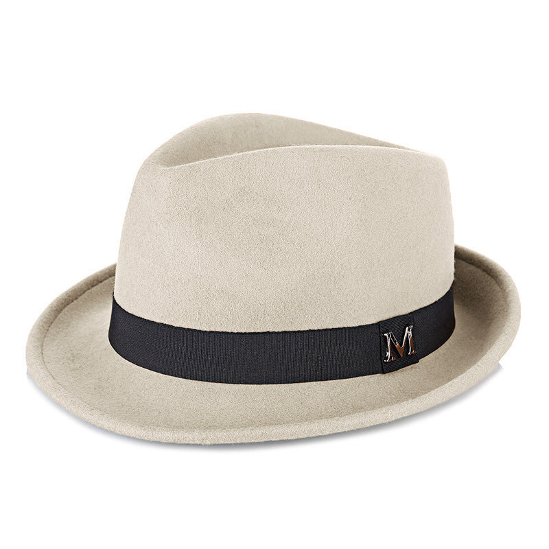Classic Short-Brim Trilby Hat — Premium Felt, Metal Accent, 10 Colors, Unisex