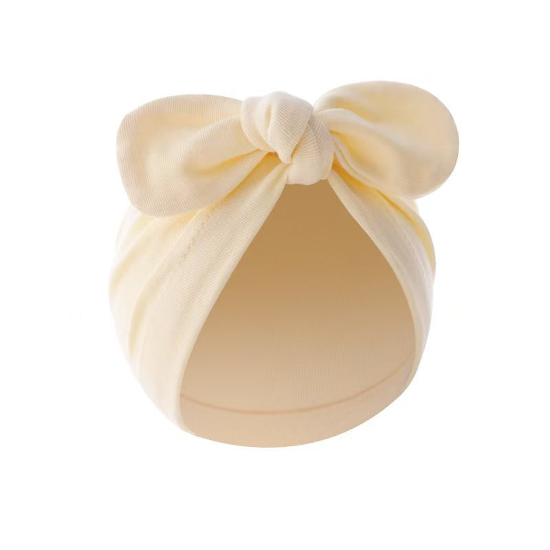 Baby Bow Turban Hat – Soft Cute Infant Beanie