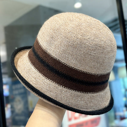 Women's Foldable Striped Cloche Bucket Hat — 8 Colors