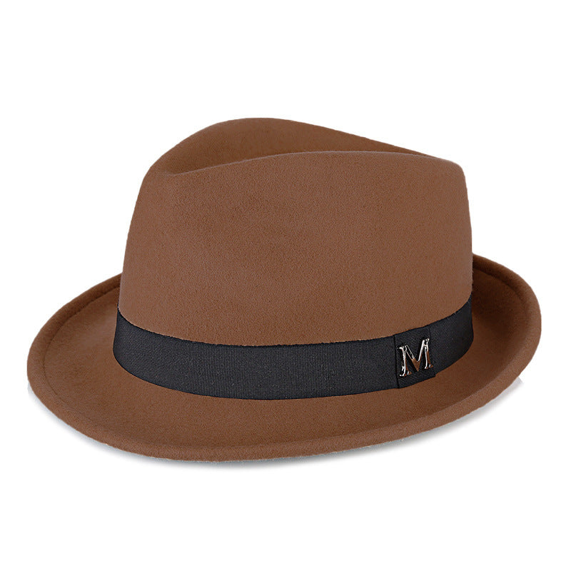 Classic Short-Brim Trilby Hat — Premium Felt, Metal Accent, 10 Colors, Unisex