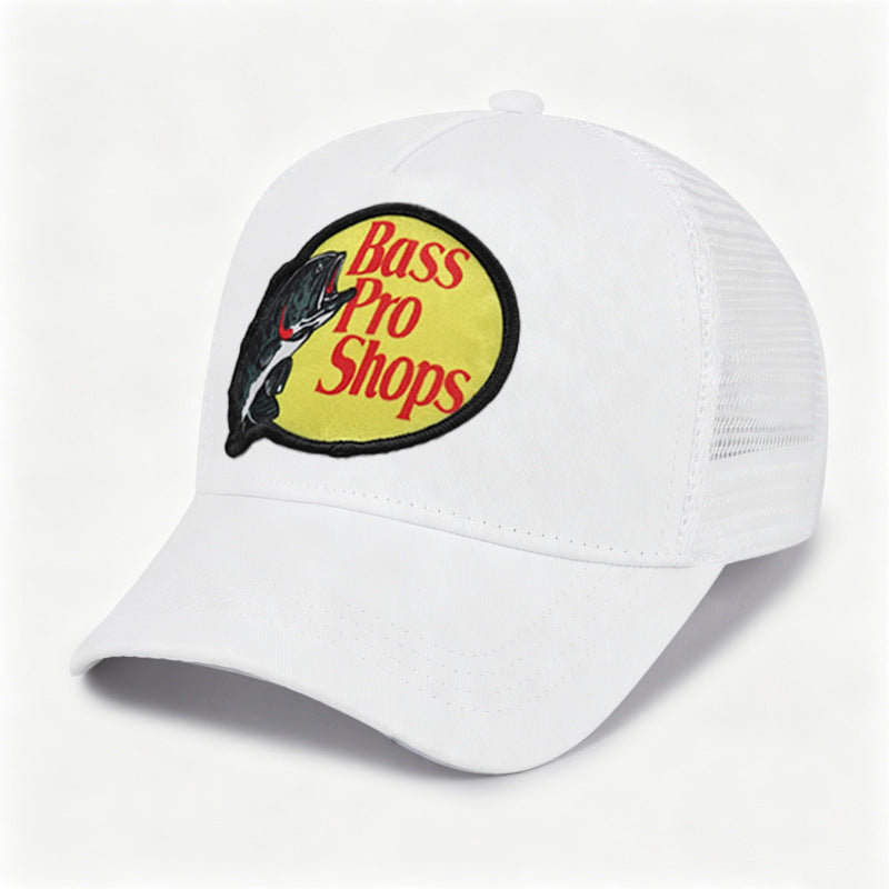 Embroidered Trucker Hat Mesh Back Baseball Cap Adjustable Outdoor Fishing Trucker Cap for Men Women