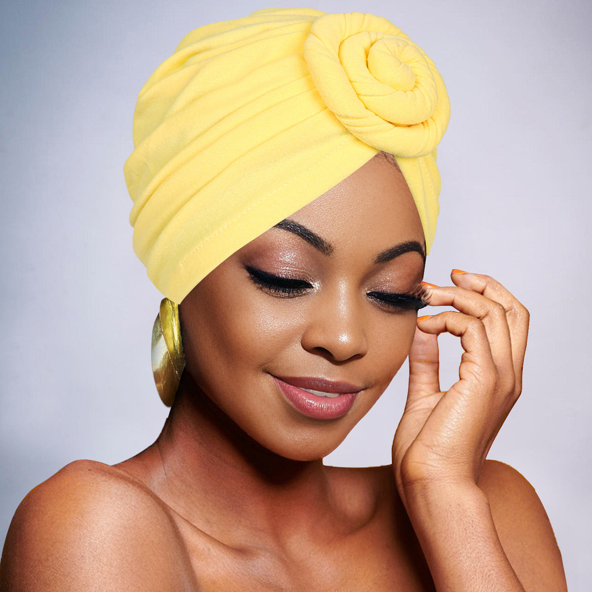 🌹 Pre-Tied Rosette Turban Cap | Effortless Headwrap Style