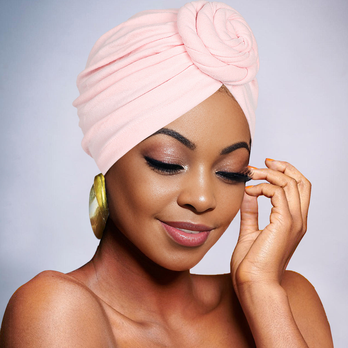 🌹 Pre-Tied Rosette Turban Cap | Effortless Headwrap Style