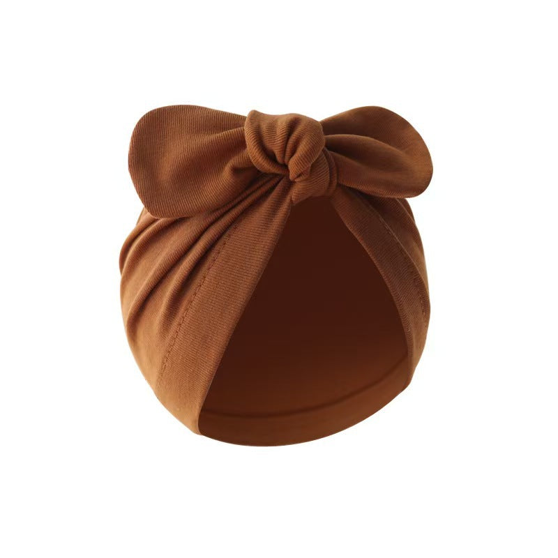 Baby Bow Turban Hat – Soft Cute Infant Beanie