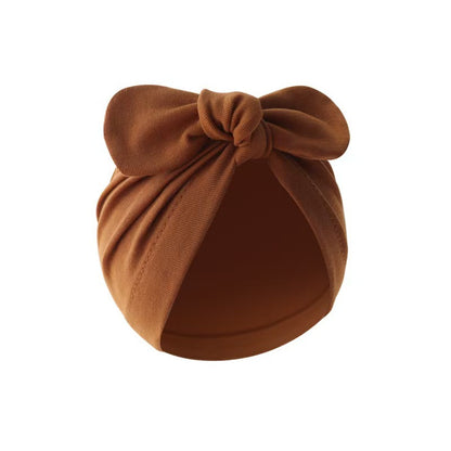 Baby Bow Turban Hat – Soft Cute Infant Beanie