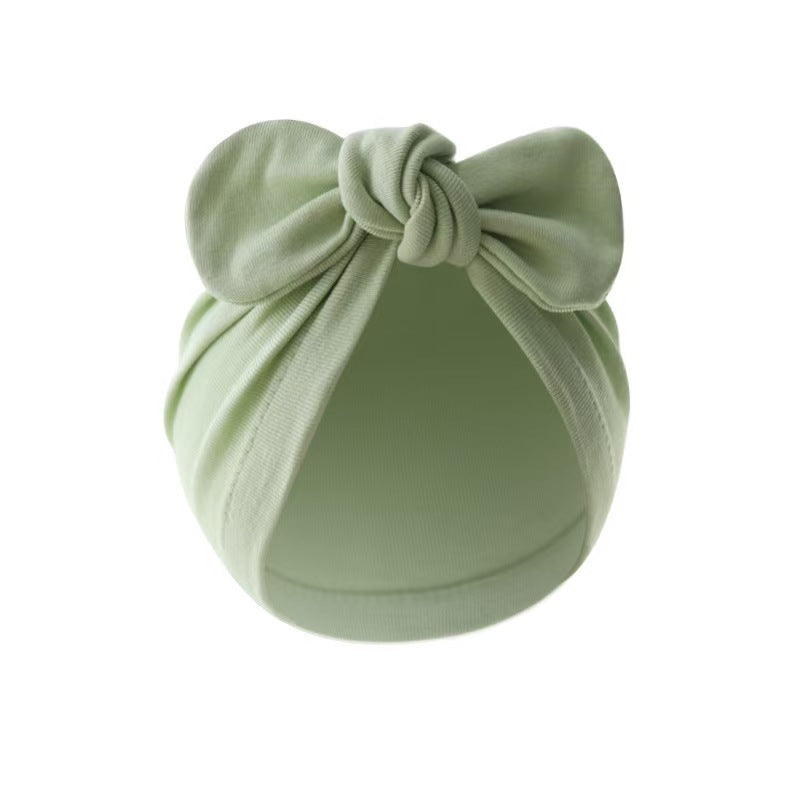 Baby Bow Turban Hat – Soft Cute Infant Beanie