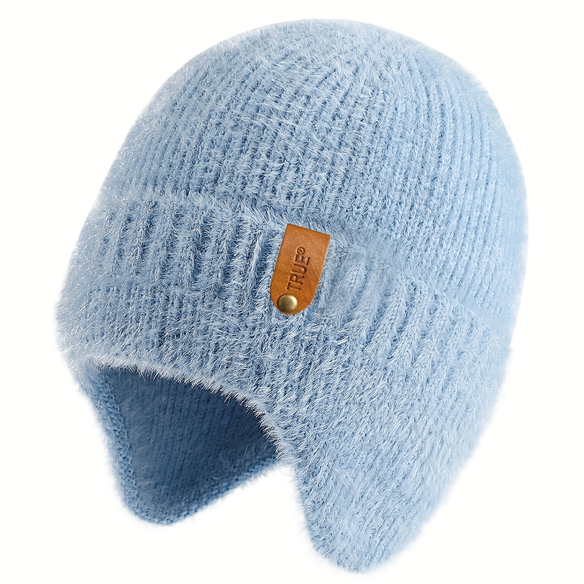 Cozy Plush Knit Earflap Beanie – Soft Winter Hat for Women & Men
