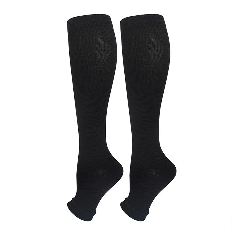 Zip Up Knee High Compression Socks