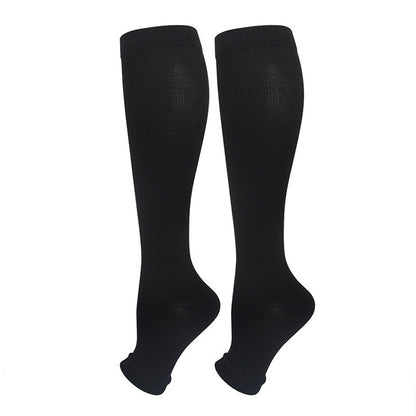 Zip Up Knee High Compression Socks