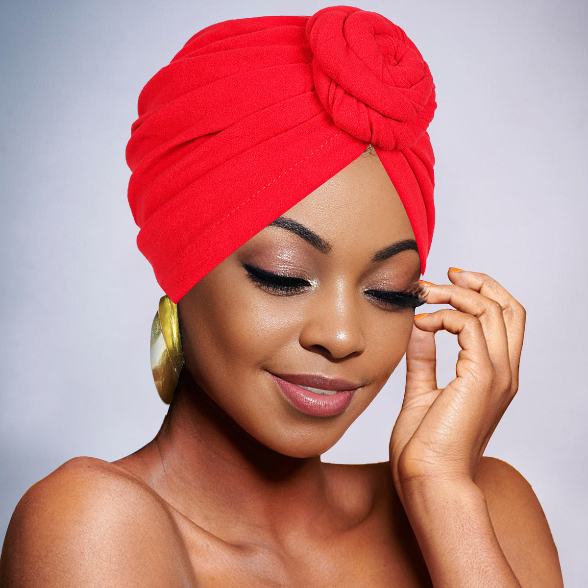 🌹 Pre-Tied Rosette Turban Cap | Effortless Headwrap Style