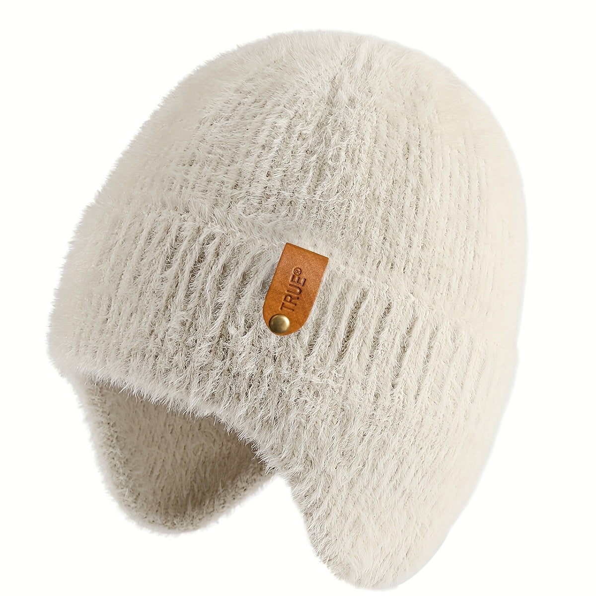 Cozy Plush Knit Earflap Beanie – Soft Winter Hat for Women & Men