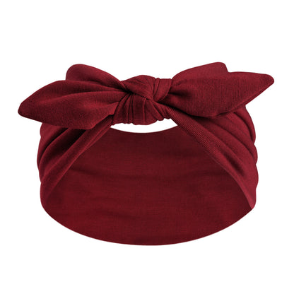 Women's Wide Bunny Bow Headband | Soft Stretch Hair Band