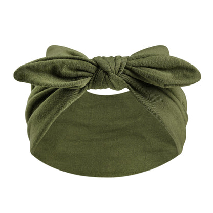Women's Wide Bunny Bow Headband | Soft Stretch Hair Band