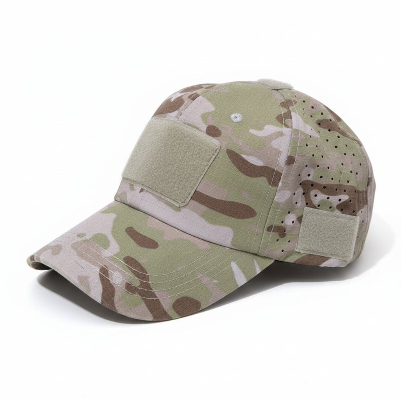 Tactical Baseball Cap with Patch — Breathable Ripstop Hat, Adjustable Fit, Hook & Loop Panels.