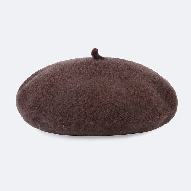 Classic Wool-Look Beret — Soft Texture, 3 Wear Styles, 8 Colors