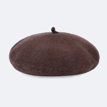 Classic Wool-Look Beret — Soft Texture, 3 Wear Styles, 8 Colors
