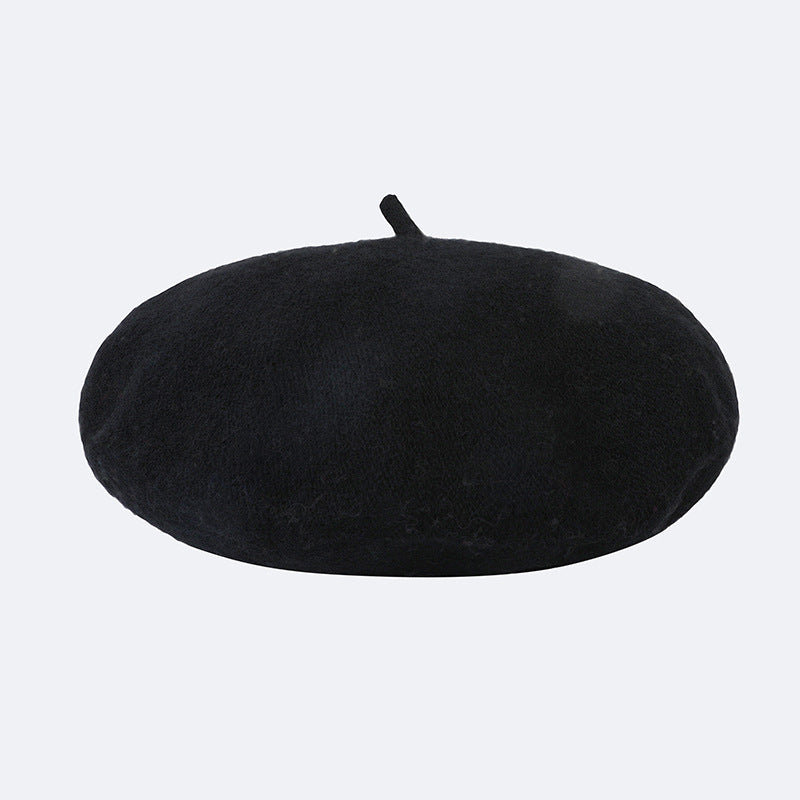 Classic Wool-Look Beret — Soft Texture, 3 Wear Styles, 8 Colors