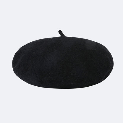 Classic Wool-Look Beret — Soft Texture, 3 Wear Styles, 8 Colors