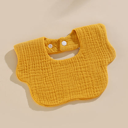6-Layer Cotton Gauze Petal Baby Bib | Soft Drool Bib