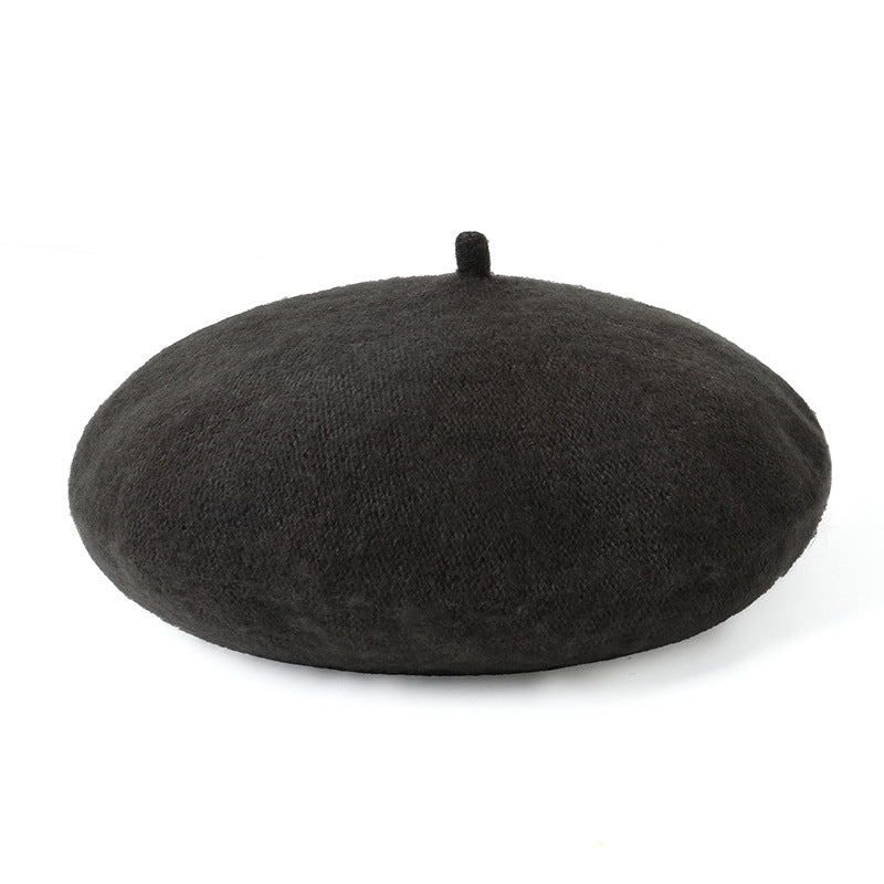 Classic Wool-Look Beret — Soft Texture, 3 Wear Styles, 8 Colors