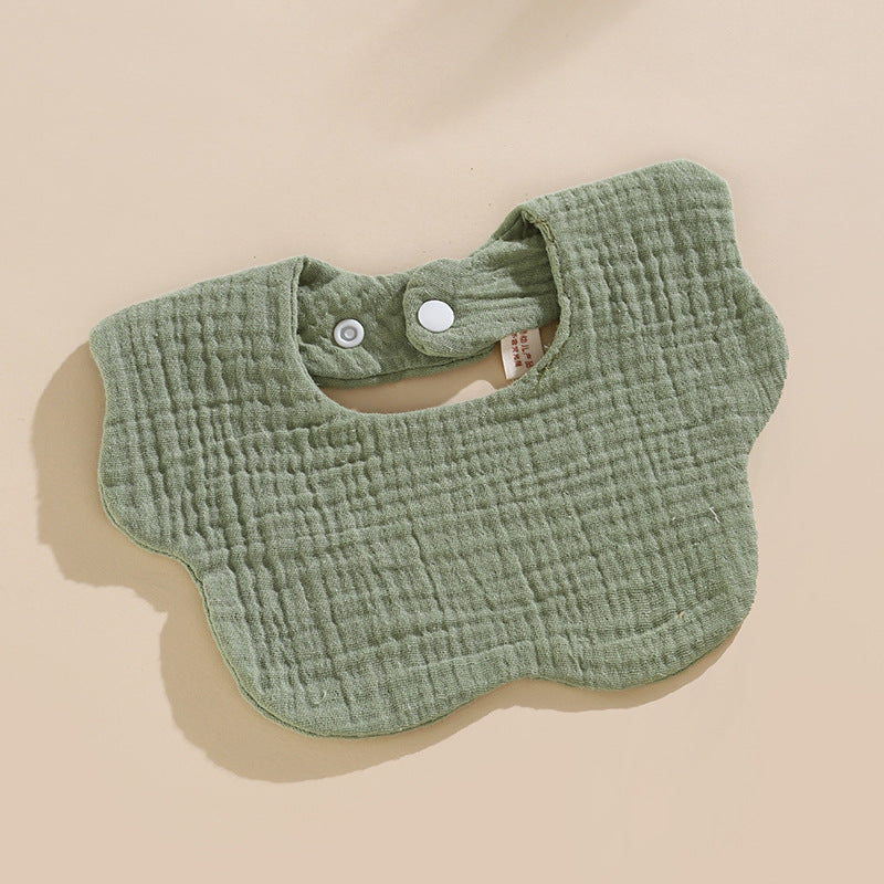 6-Layer Cotton Gauze Petal Baby Bib | Soft Drool Bib