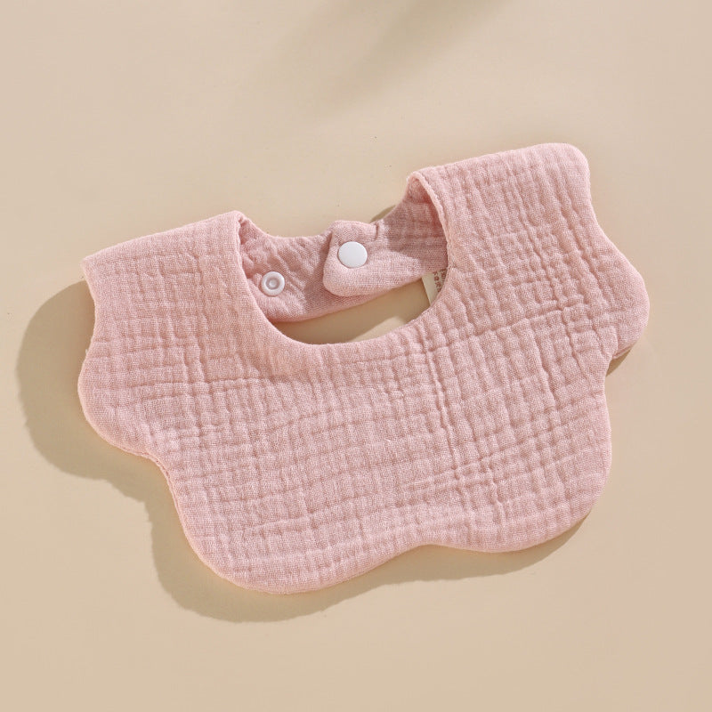 6-Layer Cotton Gauze Petal Baby Bib | Soft Drool Bib
