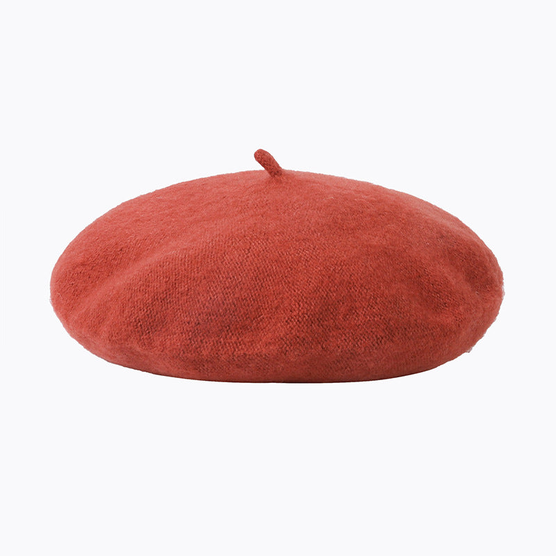 Classic Wool-Look Beret — Soft Texture, 3 Wear Styles, 8 Colors