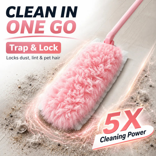 7.4ft Extendable Disposable Duster, 360° Bendable Y-Head Non-Woven Dust Brush, Anti-Twist Telescopic Handle for Ceiling Fan, Air Vents & Pet Hair