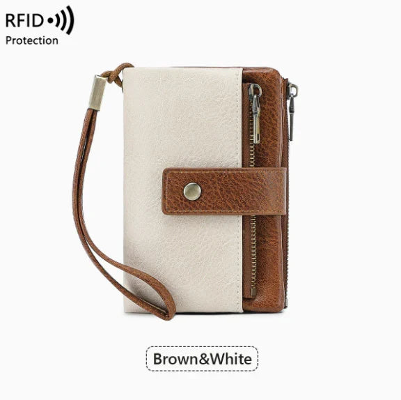 👛Women's long wallet, stylish clutch, elegant solid color RFID blocking leather wallet!!!