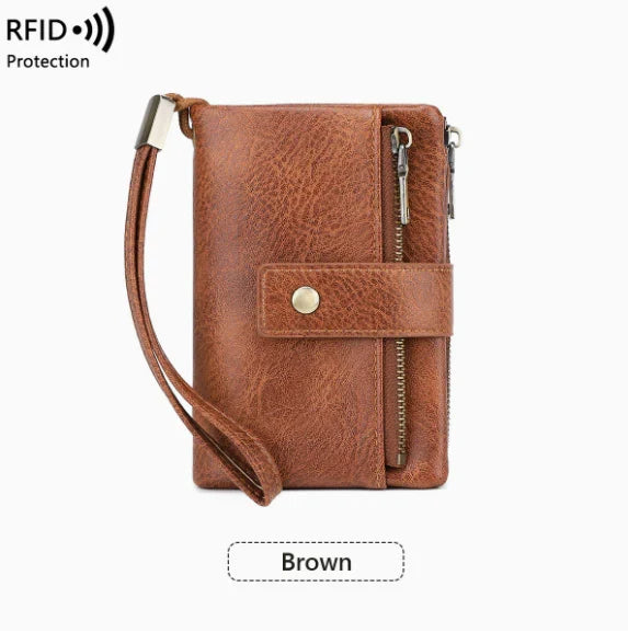 👛Women's long wallet, stylish clutch, elegant solid color RFID blocking leather wallet!!!