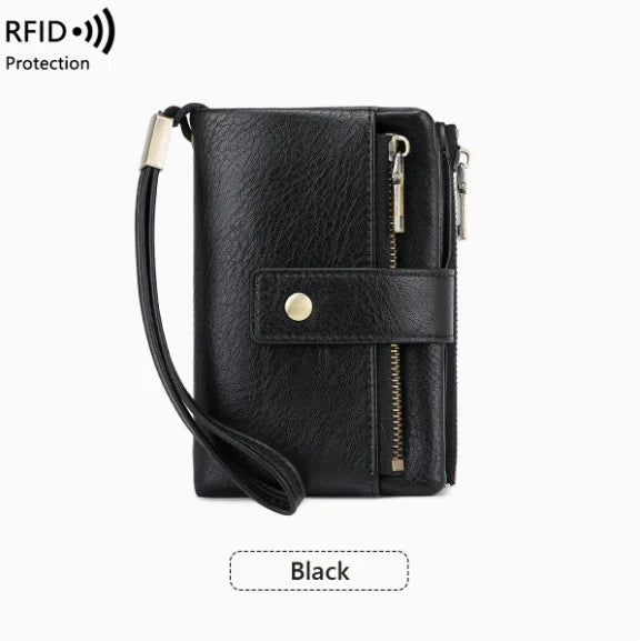 👛Women's long wallet, stylish clutch, elegant solid color RFID blocking leather wallet!!!