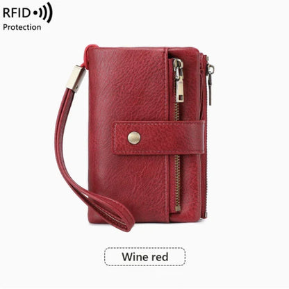 👛Women's long wallet, stylish clutch, elegant solid color RFID blocking leather wallet!!!