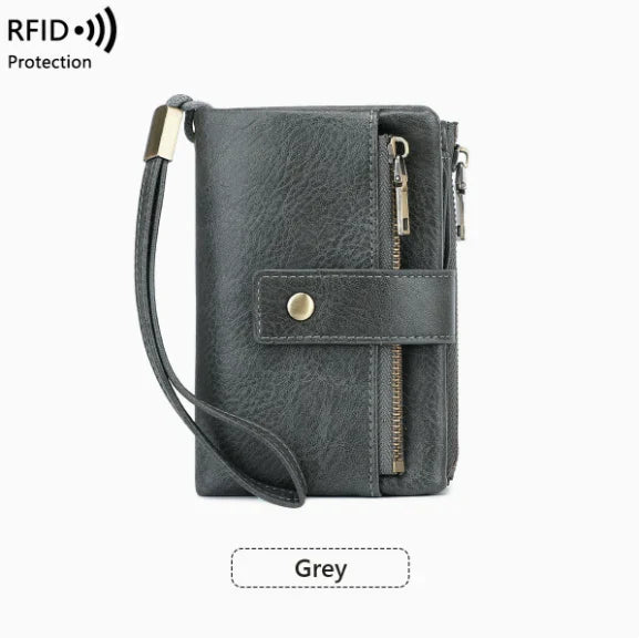 👛Women's long wallet, stylish clutch, elegant solid color RFID blocking leather wallet!!!