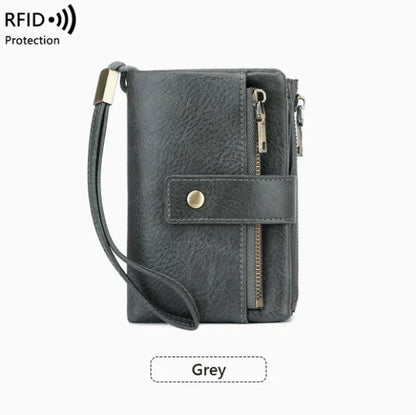 👛Women's long wallet, stylish clutch, elegant solid color RFID blocking leather wallet!!!