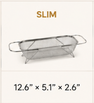 💛 Your Handy Kitchen Helper! 🥬 Expandable Over‑Sink Stainless Steel Colander Basket, Easy Fruit & Vegetable Washing for Family Daily Use 🍓