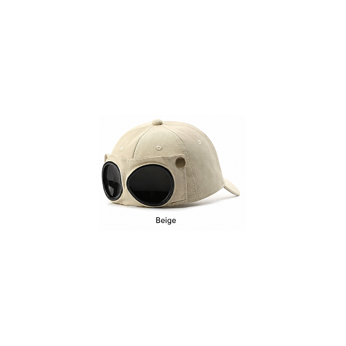 Aviator Goggle Cap – 2-Way Style Baseball Cap with Detachable Goggles