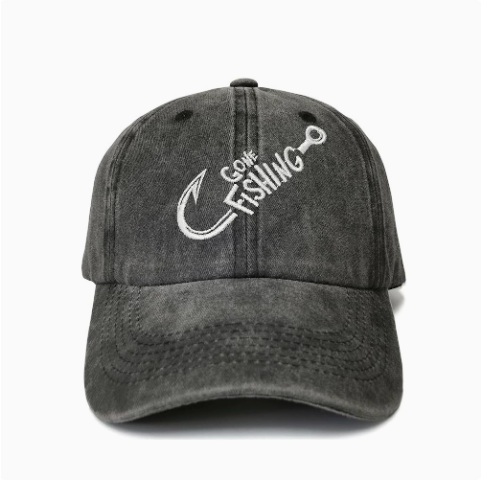 The Fish Whisperer Embroidered Fishing Cap – Vintage Washed Baseball Hat
