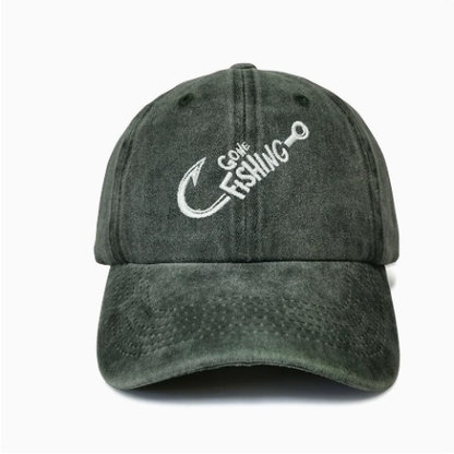 The Fish Whisperer Embroidered Fishing Cap – Vintage Washed Baseball Hat