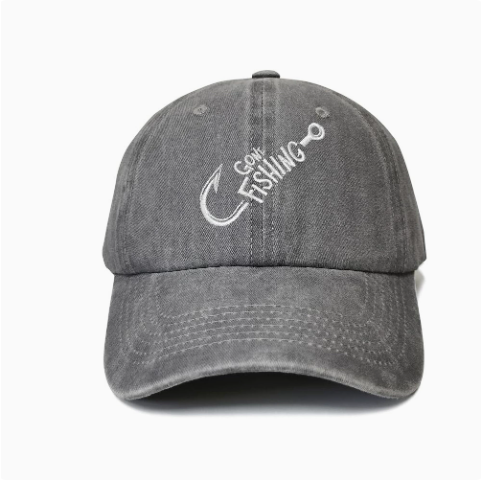 The Fish Whisperer Embroidered Fishing Cap – Vintage Washed Baseball Hat