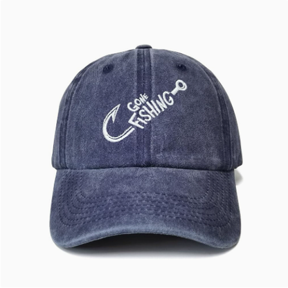 The Fish Whisperer Embroidered Fishing Cap – Vintage Washed Baseball Hat