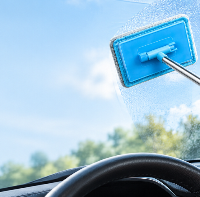 Clean the Top of Your Windshield Without Leaving Your Seat