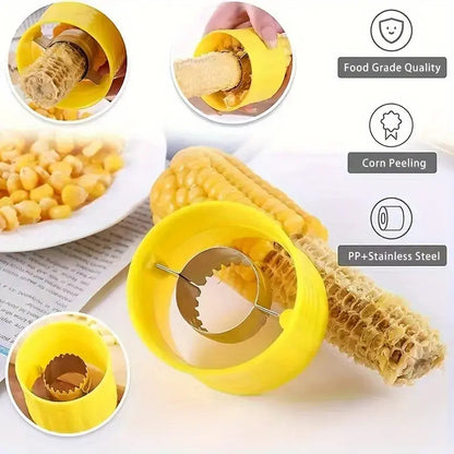 Corn Stripper Tool, Quick Corn Kernel Remover, Stainless Steel Corn Peeler for Kitchen