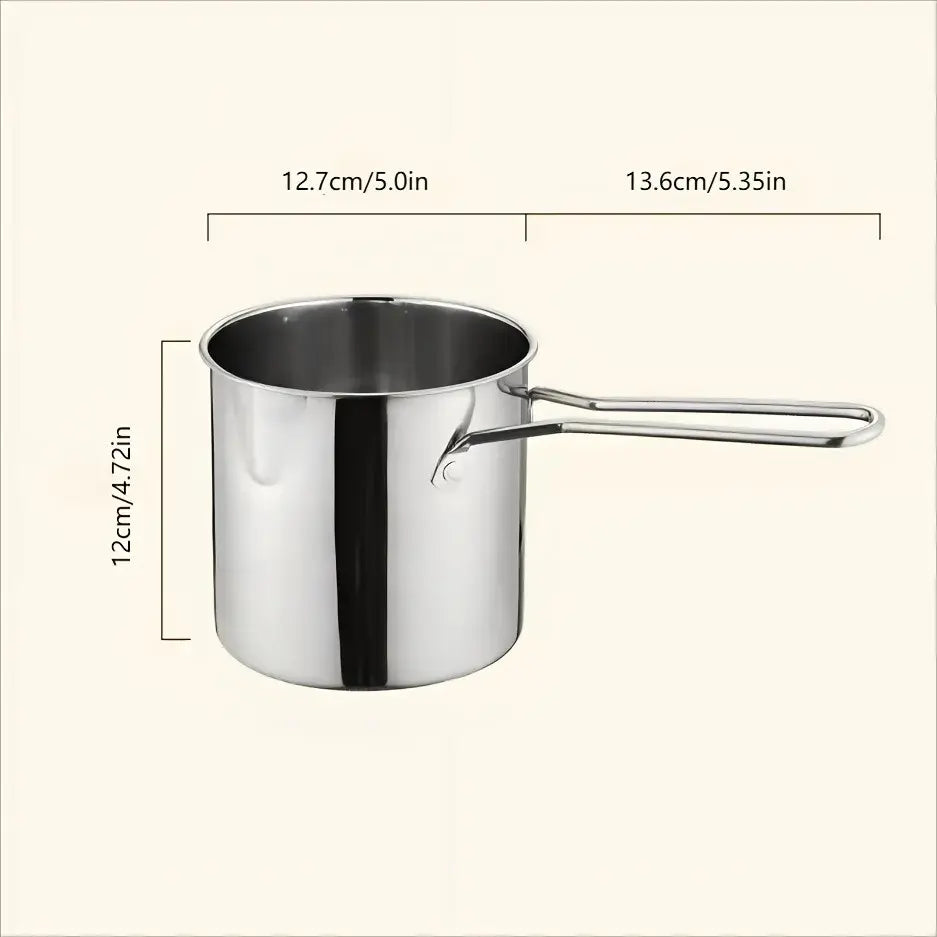 Stainless Steel Deep Fryer Pot with Frying Basket, Oil-Saving Deep Frying Pan with Handle for Home Kitchen