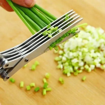 Multi-Layer Stainless Steel Kitchen Scissors, Quick-Cut Food Shears for Vegetables and Seasonings