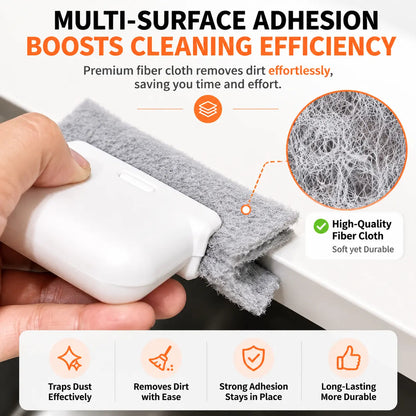 2-in-1 Window Track Cleaner – Built-In Scraper & Washable Deep-Cleaning Pad