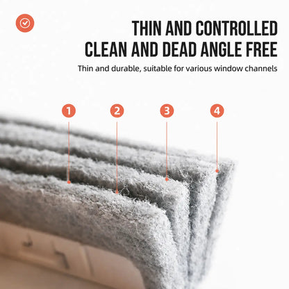 2-in-1 Window Track Cleaner – Built-In Scraper & Washable Deep-Cleaning Pad