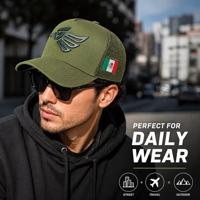 Unisex Eagle Label Breathable Mesh Sunscreen Baseball Cap