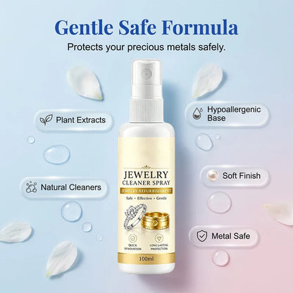 Jewelry Cleaner Spray – Gentle Shine Restorer for Gold, Silver, Rings, Necklaces & Everyday Jewelry Care