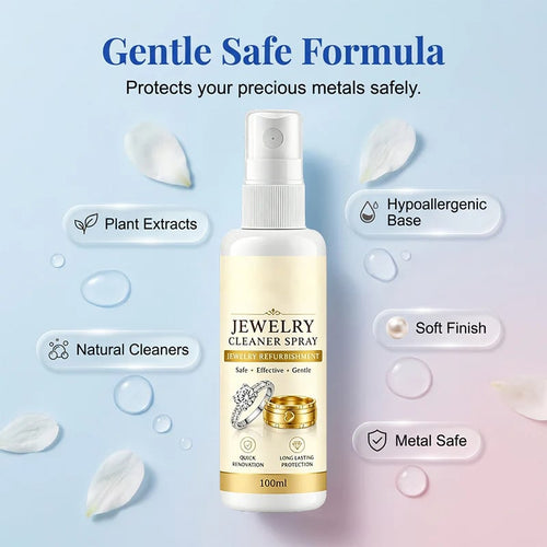 Jewelry Cleaner Spray – Gentle Shine Restorer for Gold, Silver, Rings, Necklaces & Everyday Jewelry Care