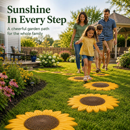 Garden Stepping Stone Mold Reusable DIY Pathway Concrete Mold Bee Butterfly Sunflower Pattern For Yard Lawn Decor